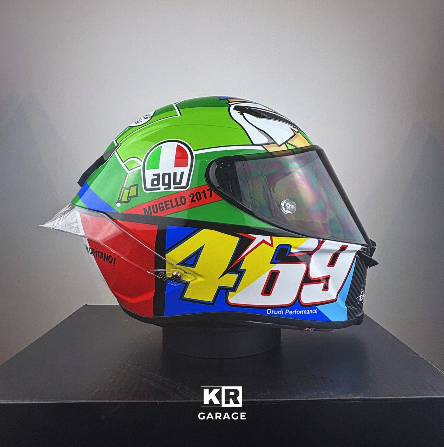 Helm Stil Valentino Rossi (VR46) – Mugello 2017