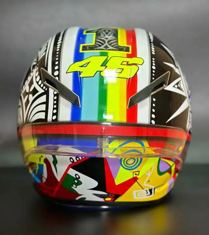 Casque style AGV Valentino Rossi (VR46) - Titre Mondial 2002