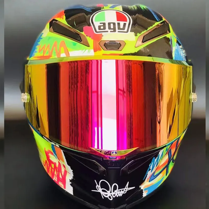 Casque style AGV Valentino Rossi (VR46) - Winter Test 2019