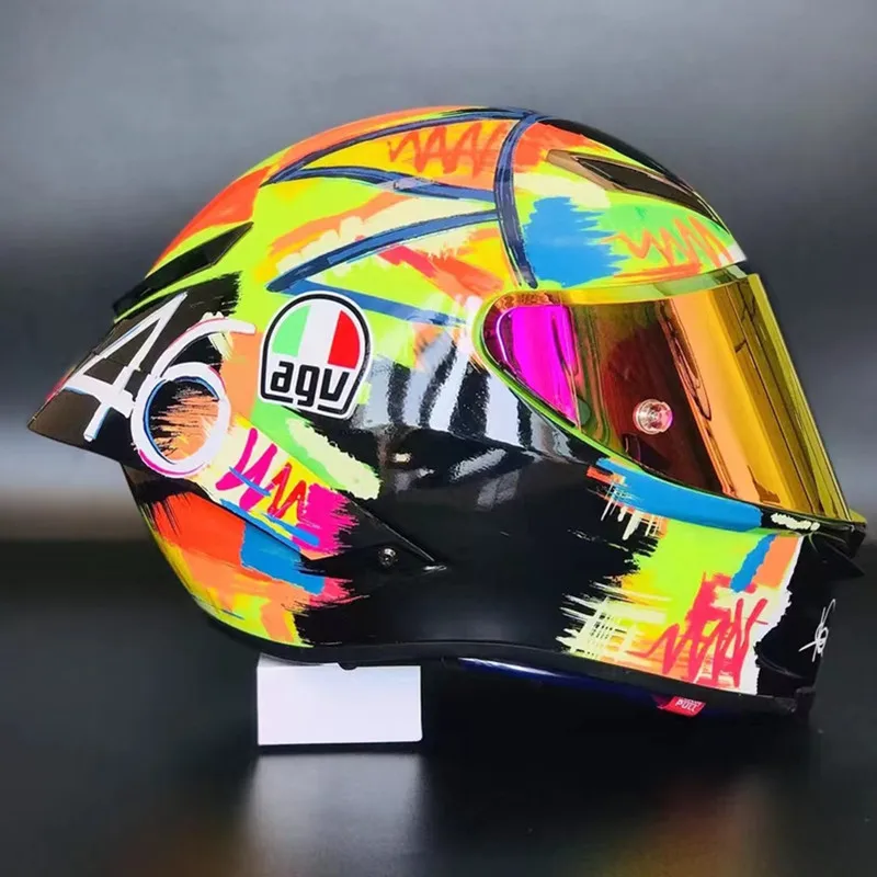 Casque style AGV Valentino Rossi (VR46) - Winter Test 2019