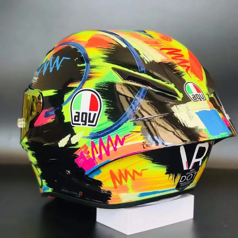 Casque style AGV Valentino Rossi (VR46) - Winter Test 2019